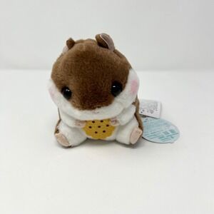 Amuse Coroham Coron Cafe Chocoron Hamster Plush Brown White Cookie 5 Inch NWT
